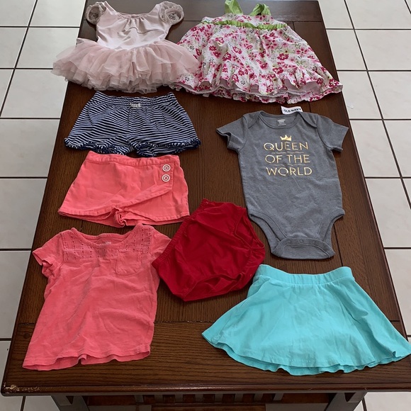 Girl 18mo-2T spring summer clothing overalls leggings shorts capri pants - Picture 10 of 17